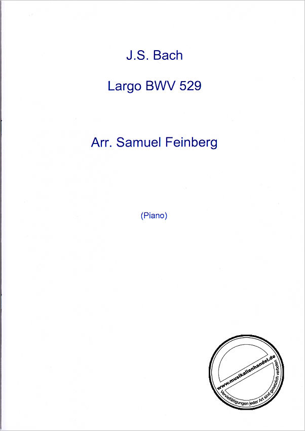 Titelbild für BVP -REPRO-105 - Largo (Sonate 5)