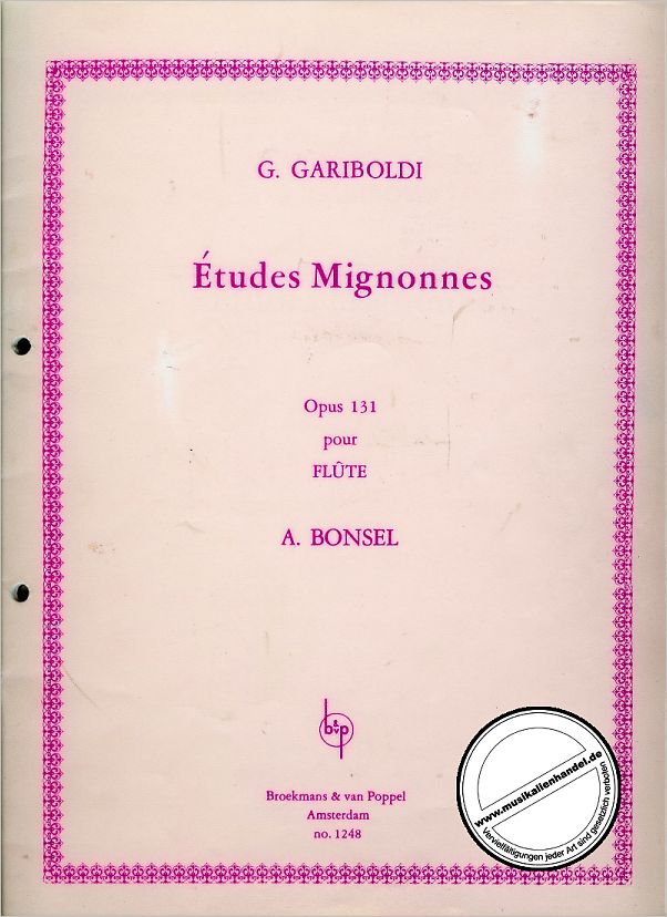 Titelbild für BVP 1248 - ETUDES MIGNONNES OP 131