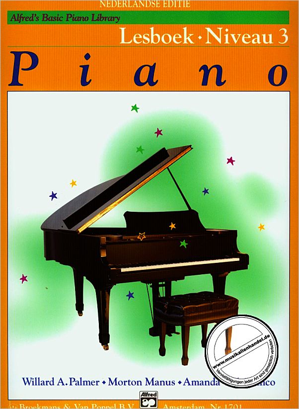 Titelbild für BVP 1701 - ALFRED'S BASIC PIANO LIBRARY LESBOEK 3
