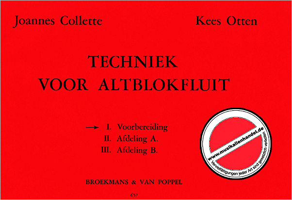 Titelbild für BVP 657 - TECHNIK VOOR ALTBLOKFLUIT 1