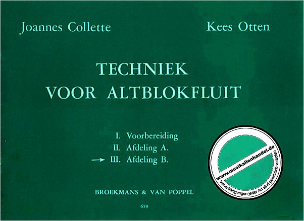 Titelbild für BVP 659 - TECHNIK VOOR ALTBLOKFLUIT 3