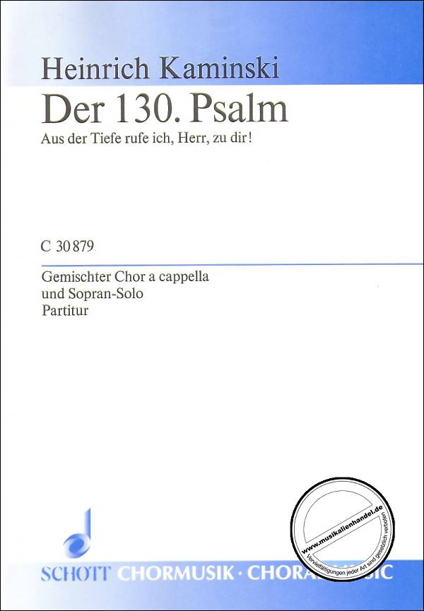 Titelbild für C 30879 - PSALM 130