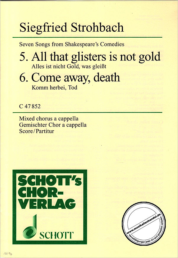 Titelbild für C 47852 - 7 SONGS FROM SHAKESPEARE'S COMEDIES