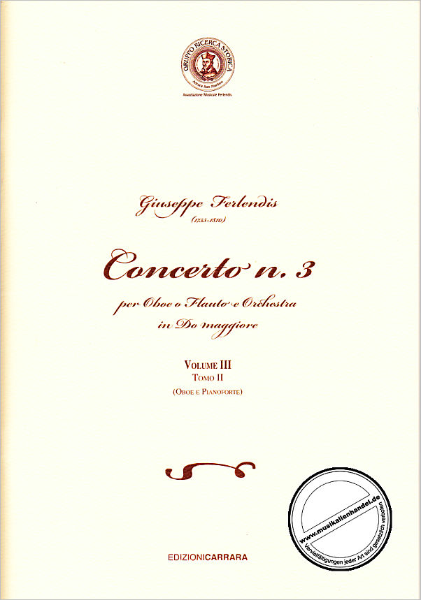 Titelbild für CARRARA 5192 - Konzert 3 C-Dur