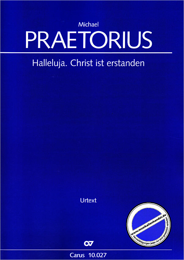 Titelbild für CARUS 10027-00 - HALLELUJA CHRIST IST ERSTANDEN