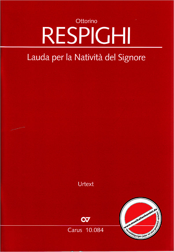 Titelbild für CARUS 10084-00 - LAUDA PER LA NATIVITA DEL SIGNORE