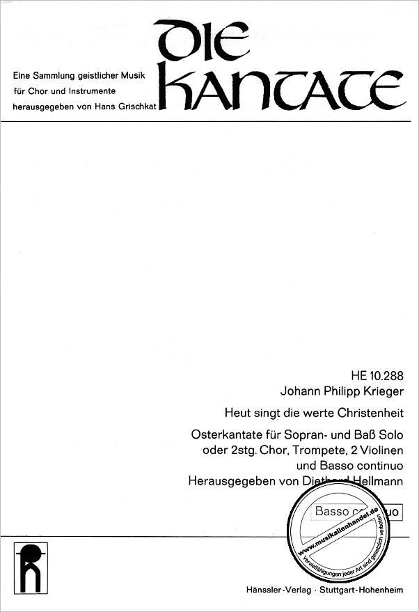 Titelbild für CARUS 10288-13 - HEUT SINGT DIE WERTE CHRISTENHEIT