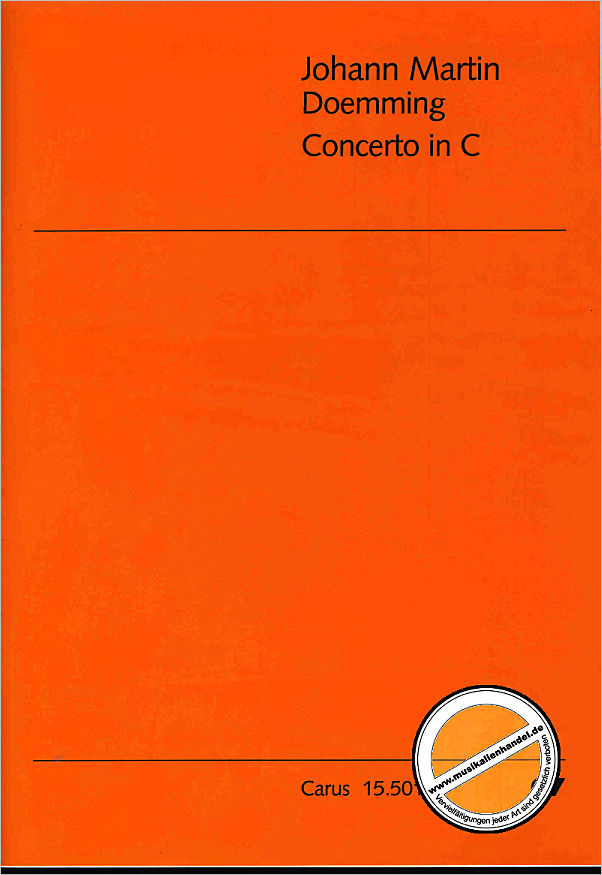 Titelbild für CARUS 15501 - CONCERTO C-DUR
