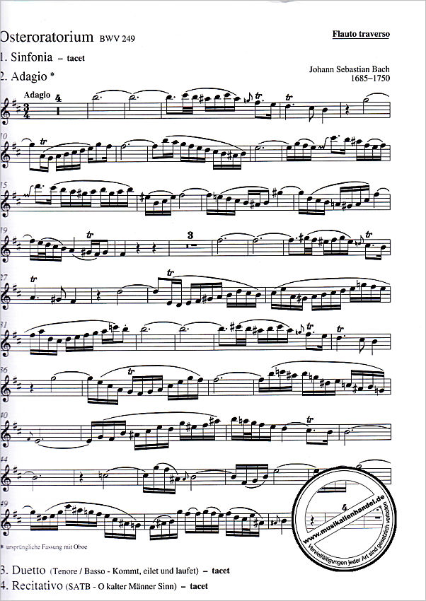 Titelbild für CARUS 31249-22 - OSTER ORATORIUM BWV 249