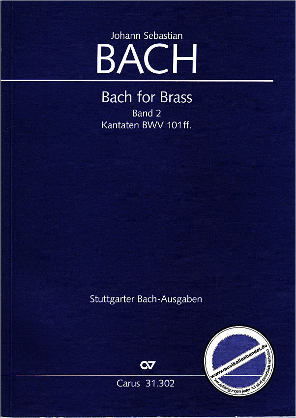 Titelbild für CARUS 31302-00 - Bach for brass 2