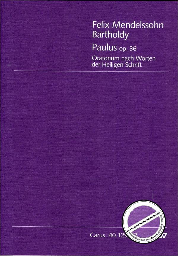 Titelbild für CARUS 40129-07 - PAULUS OP 36