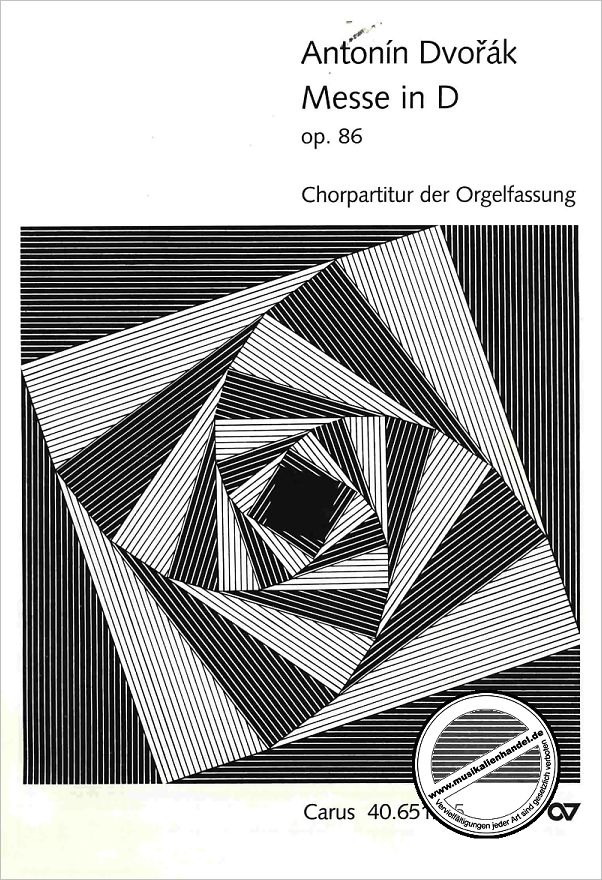 Titelbild für CARUS 40651-05 - MESSE D-DUR OP 86 ORGELFASSUNG