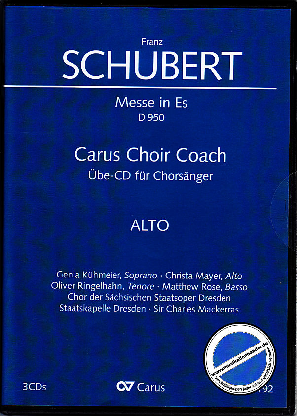 Titelbild für CARUS 40660-92 - MESSE ES-DUR D 950