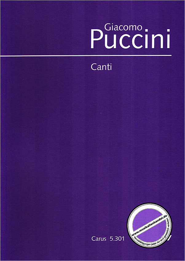 Titelbild für CARUS 5301 - CANTI PER VOCE E PIANOFORTE