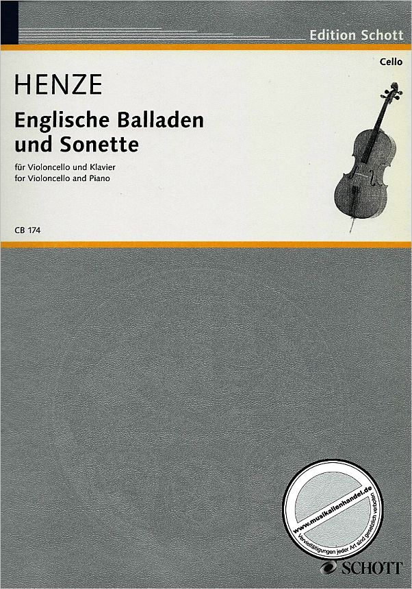 Titelbild für CB 174 - ENGLISCHE BALLADEN + SONETTE (1984/1985)