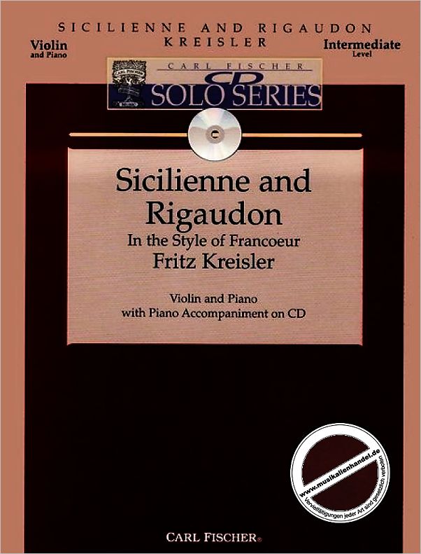 Titelbild für CF -B3411 - SICILIENNE + RIGAUDON IM STIL V