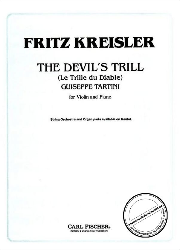 Titelbild für CF -F1193 - DEVIL'S TRILL G-MOLL (TEUFELSTRILLER SONATE)