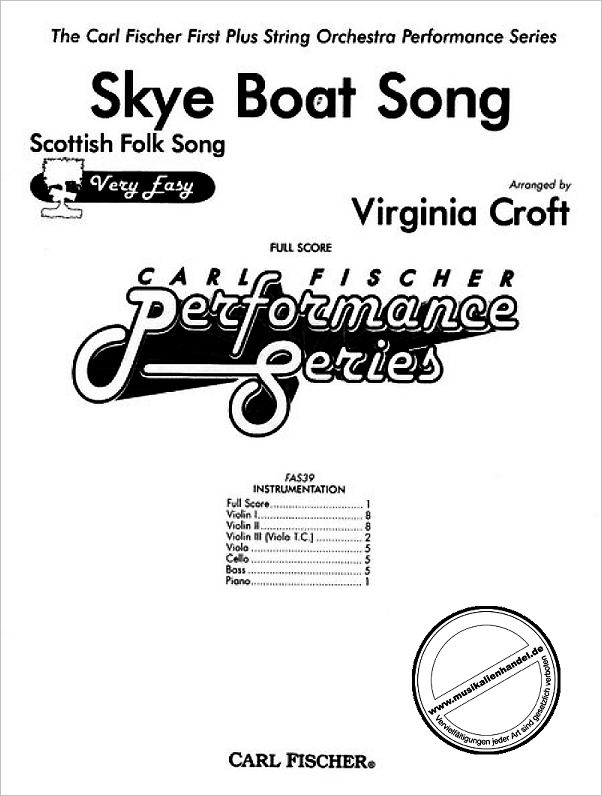 Titelbild für CF -FAS39F - SKYE BOAT SONG