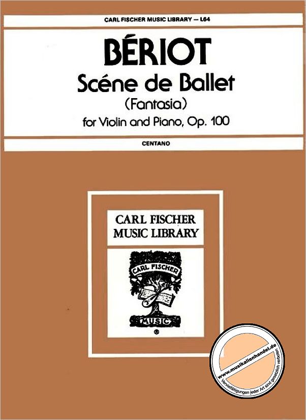 Titelbild für CF -L64 - SCENE DE BALLET (FANTASIA) OP 1
