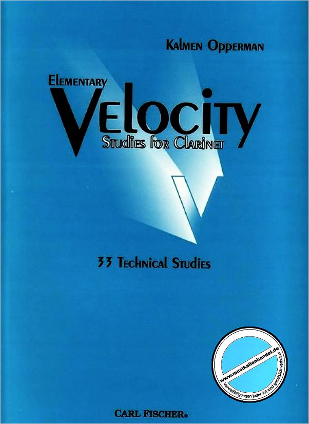 Titelbild für CF -O5432 - ELEMENTARY VELOCITY STUDIES FOR CLARINET