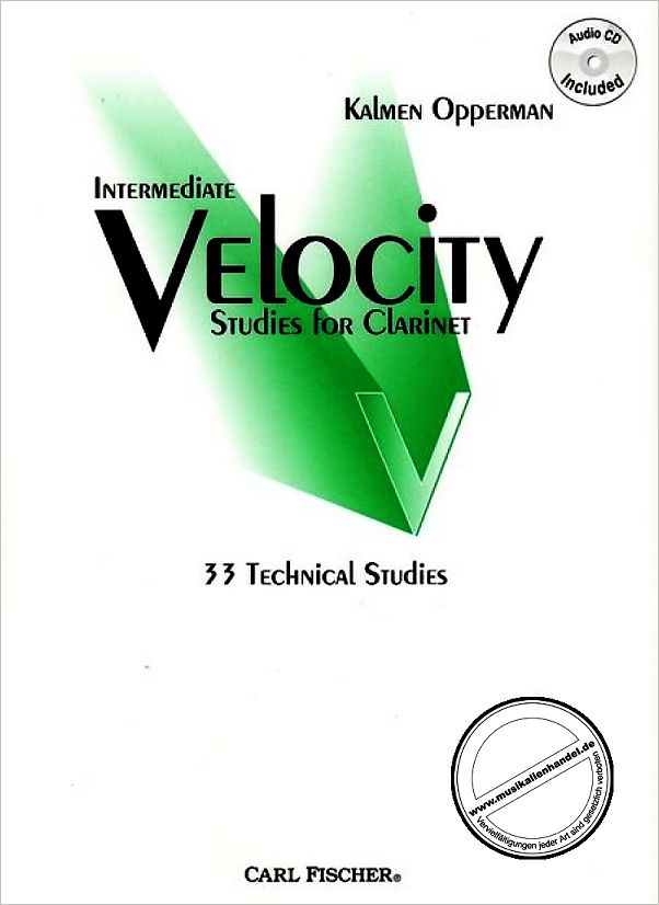 Titelbild für CF -O5433 - INTERMEDIATE VELOCITY STUDIES FOR CLARINET