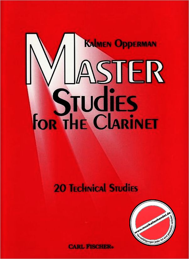 Titelbild für CF -O5478 - MASTER STUDIES FOR THE CLARINET
