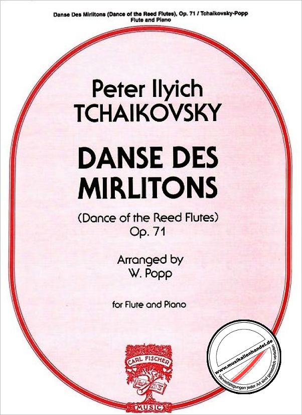 Titelbild für CF -W1338 - DANCE OF THE REED FLUTES (NUSSKNACKER OP 71)/Danse Des Mirlitons