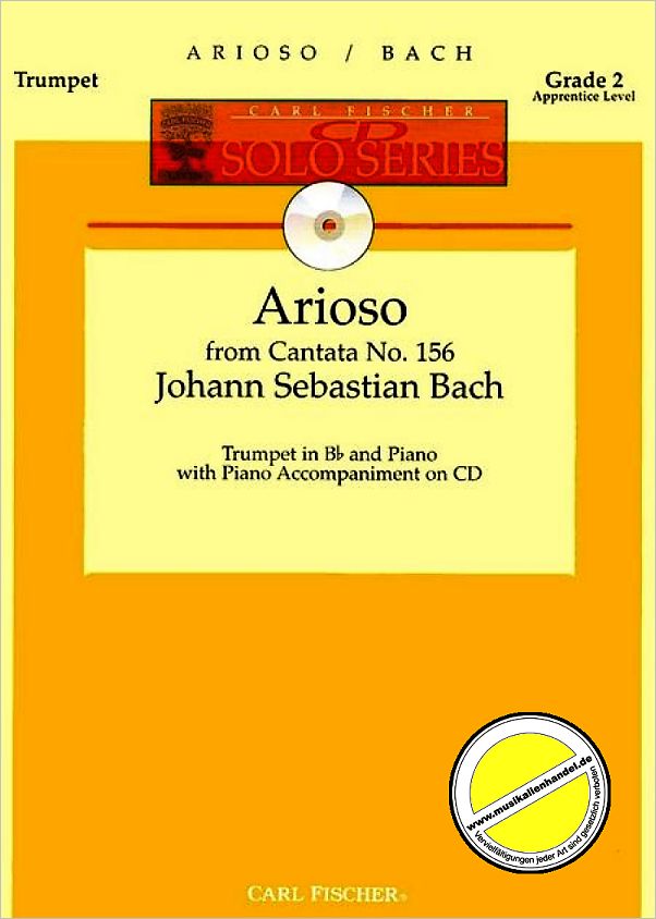 Titelbild für CF -W2592 - ARIOSO AUS KANTATE BWV 156