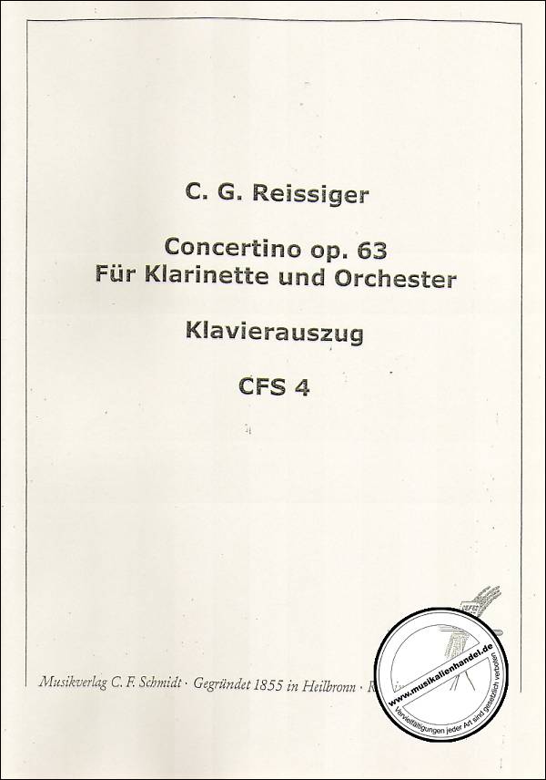 Titelbild für CFS 4 - CONCERTINO OP 63