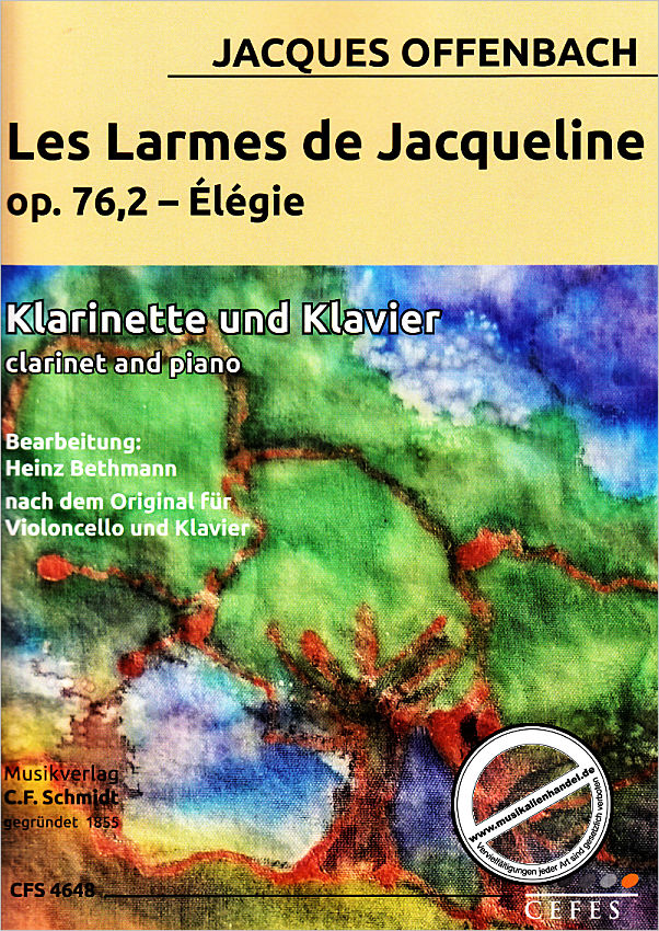 Titelbild für CFS 4648 - Les larmes de Jacqueline op 76/2