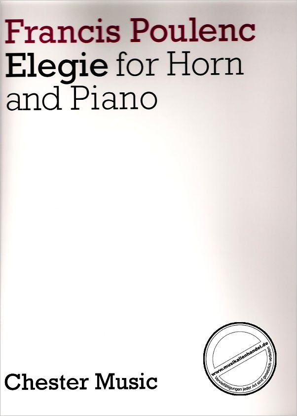 Titelbild für CH 01607 - ELEGIE