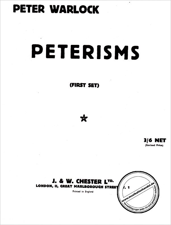 Titelbild für CH 03899 - PETERISMS SET 1