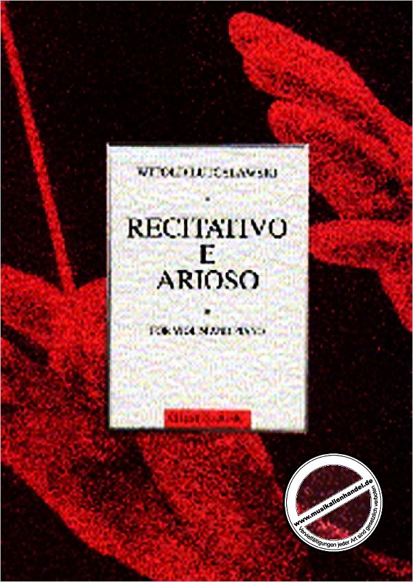 Titelbild für CH 60921 - RECITATIVO E ARIOSO