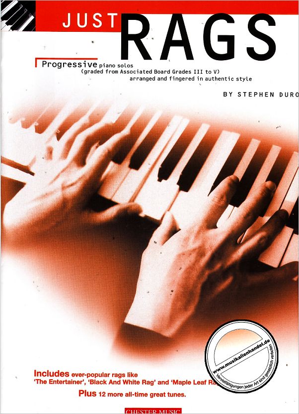 Titelbild für CH 61282 - JUST RAGS PROGRESSIVE PIANO SOLOS