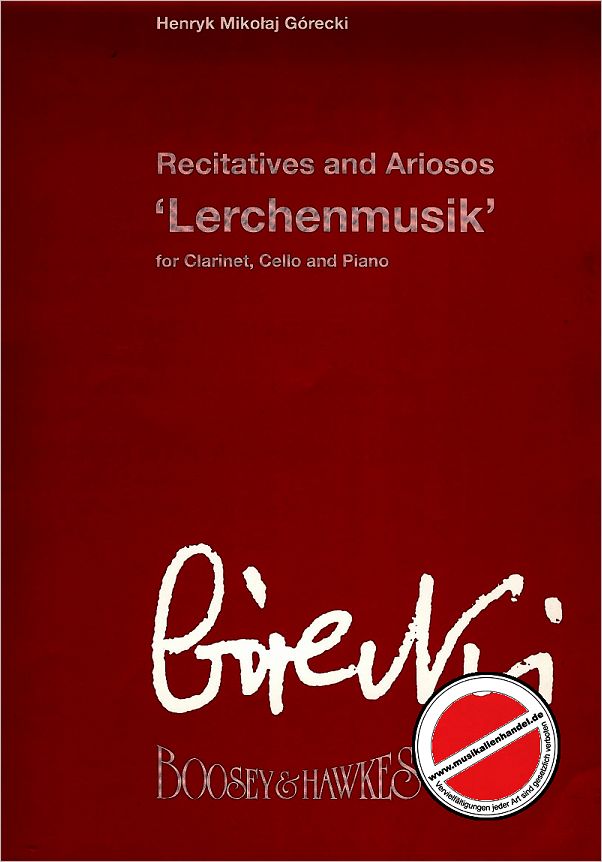 Titelbild für CH 61449 - RECITATIVES + ARIOSOS - LERCHENMUSIK