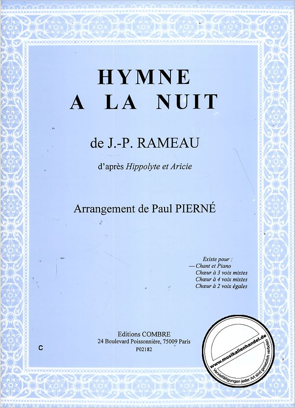 Titelbild für COMBRE -P2182 - HYMNE A LA NUIT