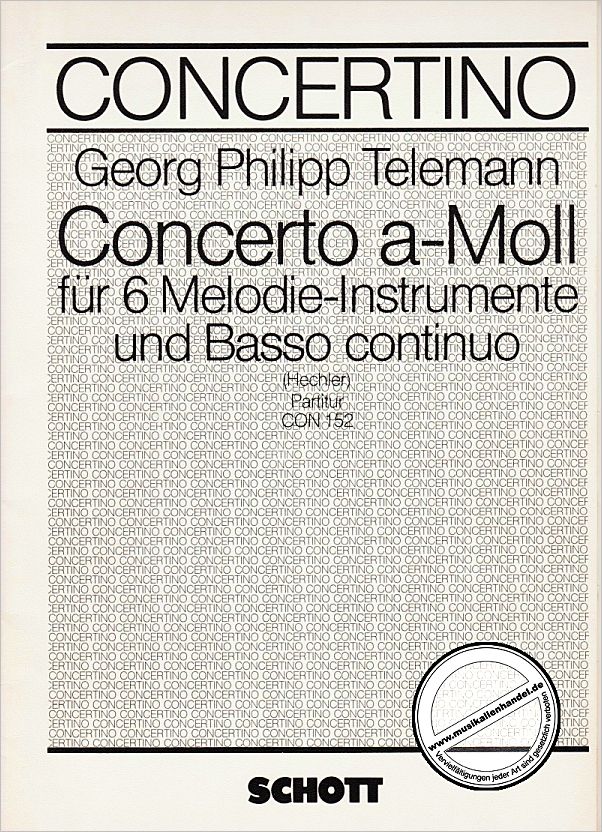 Titelbild für CON 152 - CONCERTO A-MOLL