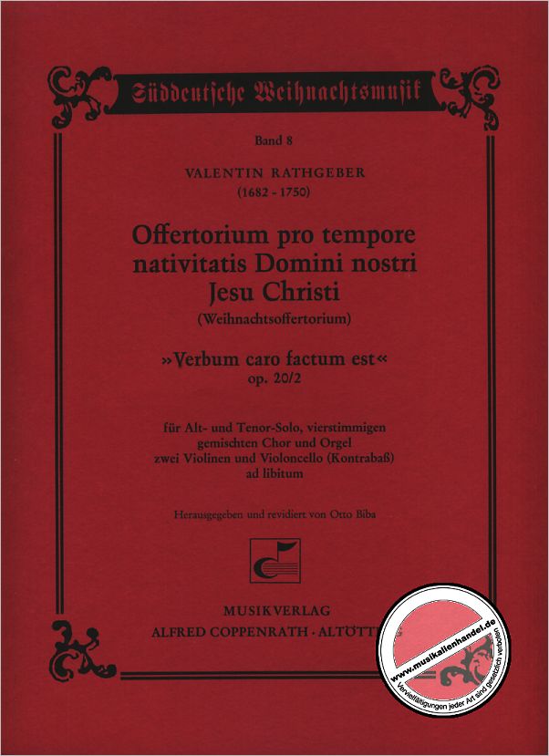 Titelbild für COPP 12008-01 - OFFERTORIUM PRO TEMPORE NATIVITATIS DOMINI NOSTRI JESU CHRISTI