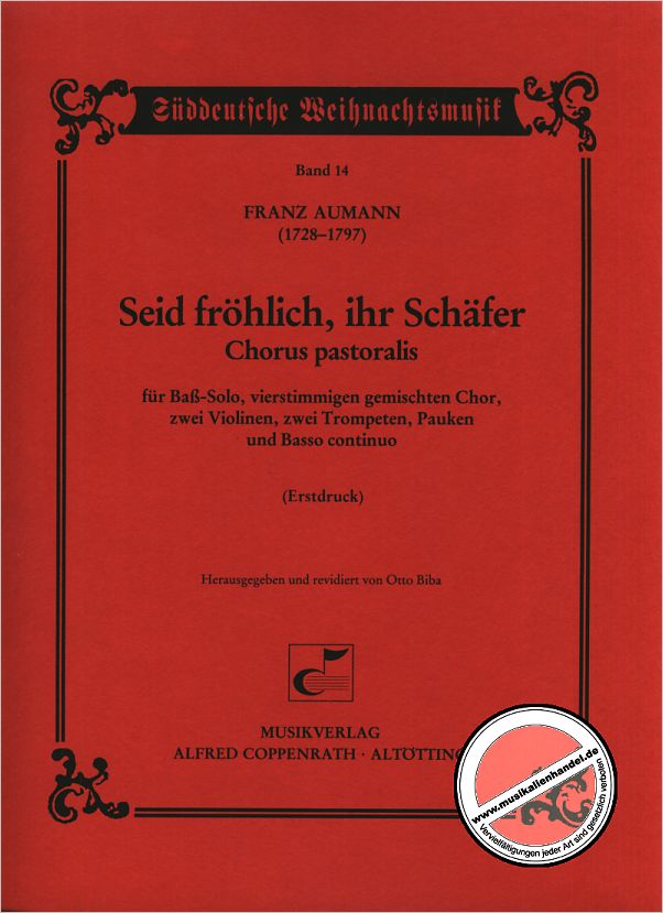 Titelbild für COPP 12014-01 - SEID FROEHLICH IHR SCHAEFER (CHORUS PASTORALIS)