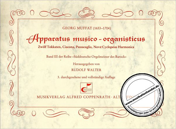 Titelbild für COPP 13003-01 - APPARATUS MUSICO ORGANISTICUS