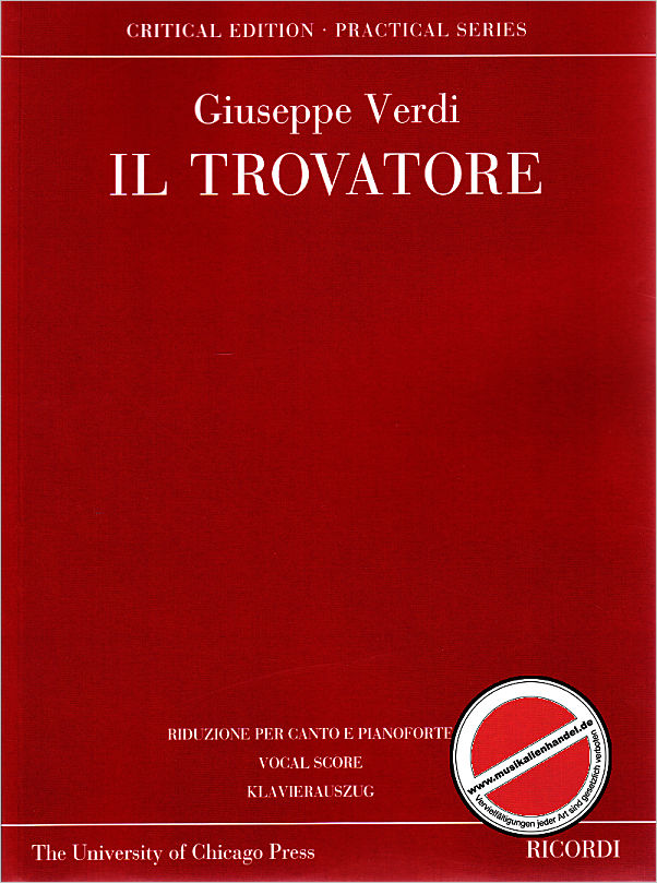 Titelbild für CP 141355 - IL TROVATORE (DER TROUBADOUR)