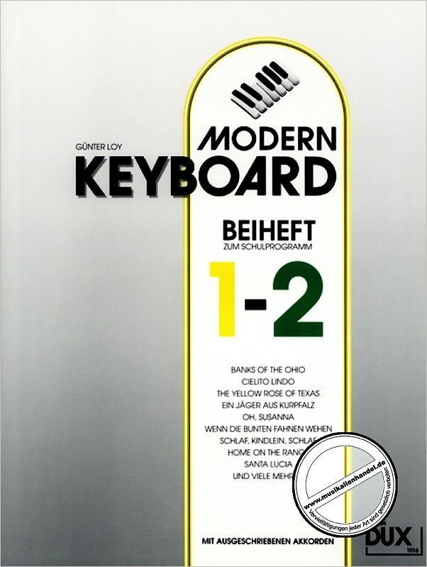 Titelbild für D 1016 - MODERN KEYBOARD BEIHEFT 1/2