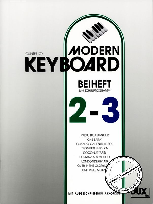 Titelbild für D 1017 - MODERN KEYBOARD BEIHEFT 2/3