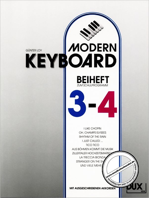 Titelbild für D 1018 - MODERN KEYBOARD BEIHEFT 3/4