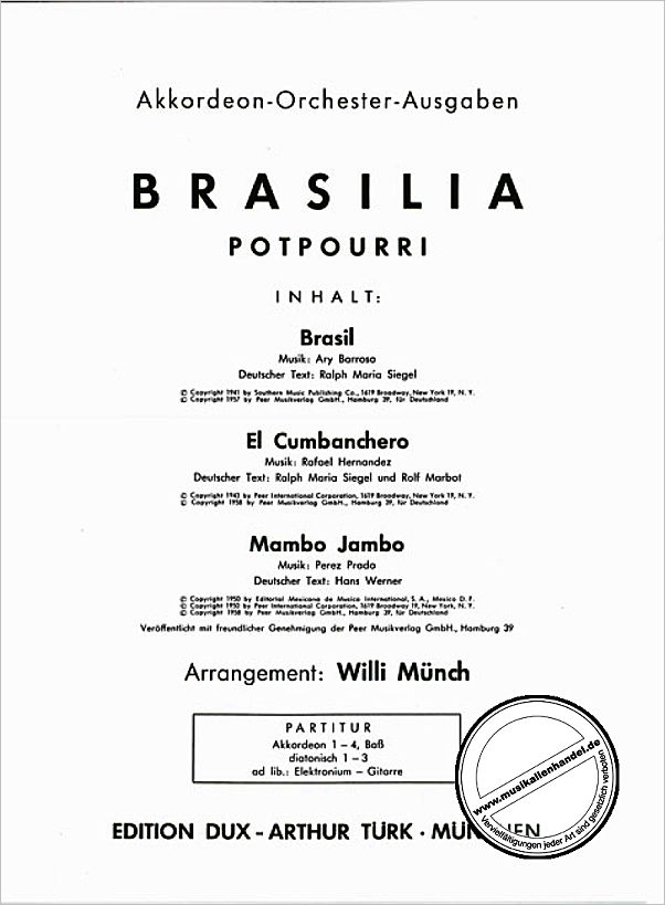 Titelbild für D 500 - BRASILIA