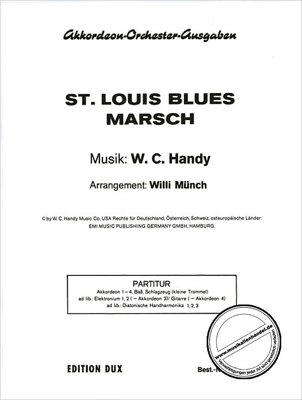 Titelbild für D 540-00 - ST LOUIS BLUES MARSCH