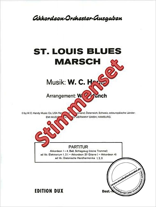 Titelbild für D 540-99 - ST LOUIS BLUES MARSCH