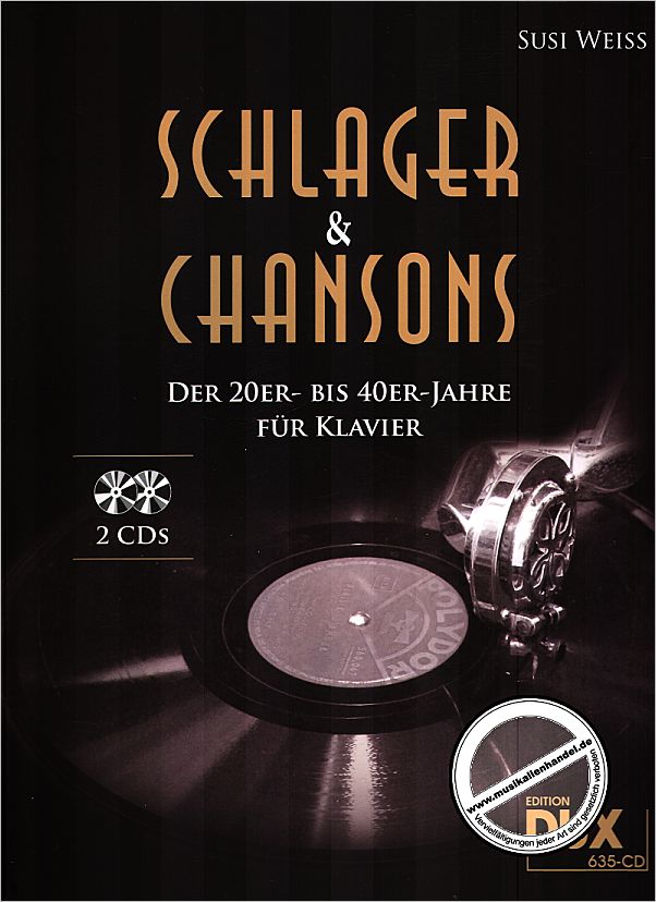 Titelbild für D 635-CD - SCHLAGER + CHANSONS DER 20ER BIS 40ER JAHRE