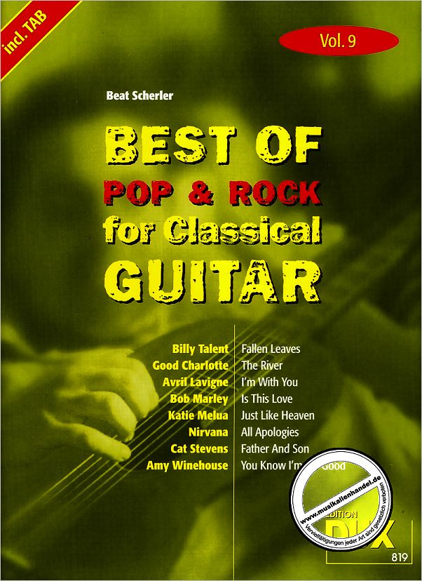 Titelbild für D 819 - BEST OF POP & ROCK FOR CLASSICAL GUITAR 9