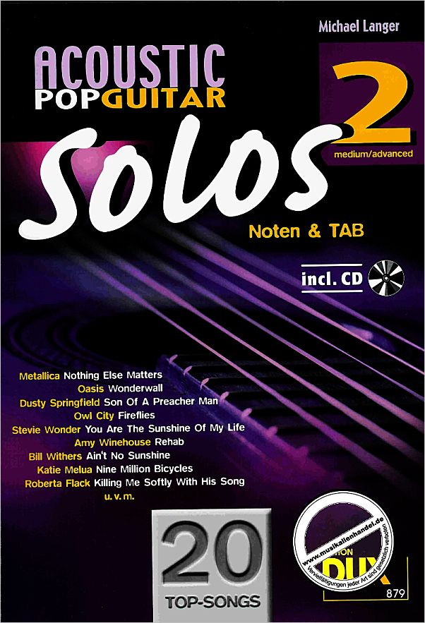 Titelbild für D 879 - ACOUSTIC POP GUITAR SOLOS 2